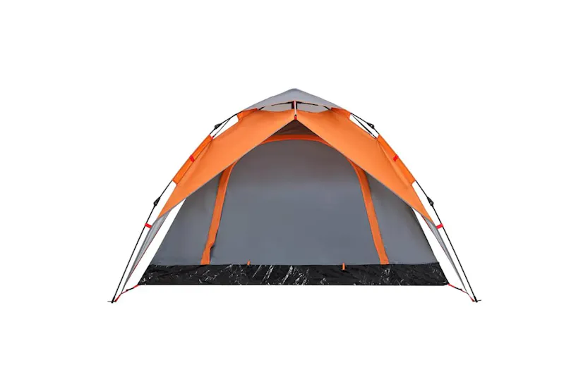 Vidaxl Camping Tent Dome 4-person Grey And Orange Quick Release Vidaxl Camping Tent Dome 4-person Grey And Orange Quick Release