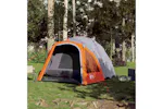 Vidaxl Camping Tent Dome 3-person Grey And Orange Quick Release Vidaxl Camping Tent Dome 3-person Grey And Orange Quick Release