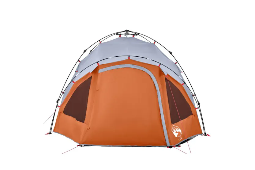 Vidaxl Camping Tent Dome 3-person Grey And Orange Quick Release Vidaxl Camping Tent Dome 3-person Grey And Orange Quick Release