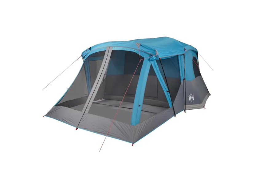 Vidaxl Camping Tent With Porch 4-person Blue Waterproof Vidaxl Camping Tent With Porch 4-person Blue Waterproof
