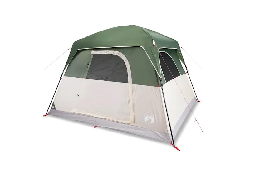Vidaxl Camping Tent Cabin 4-person Green Waterproof Vidaxl Camping Tent Cabin 4-person Green Waterproof