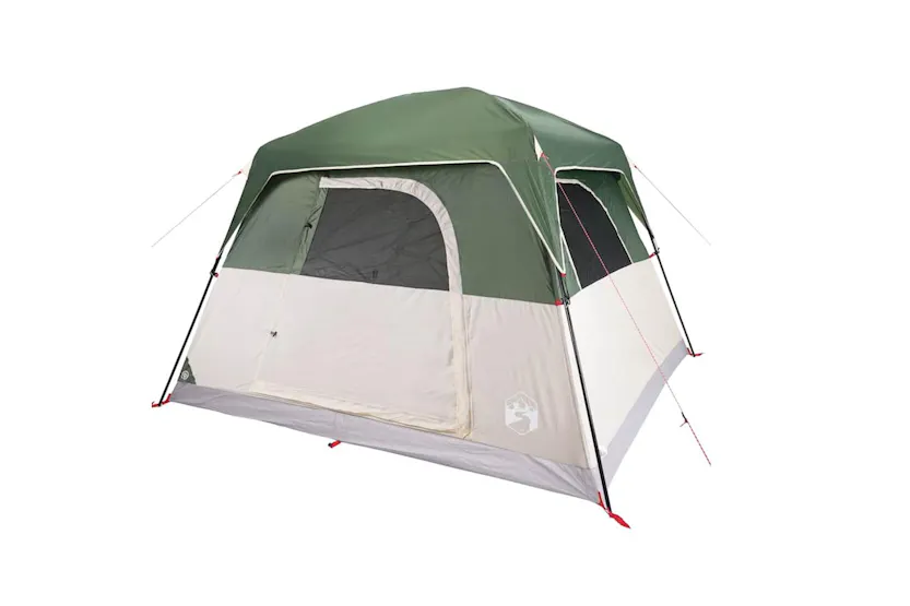 Vidaxl Camping Tent Cabin 4-person Green Waterproof Vidaxl Camping Tent Cabin 4-person Green Waterproof