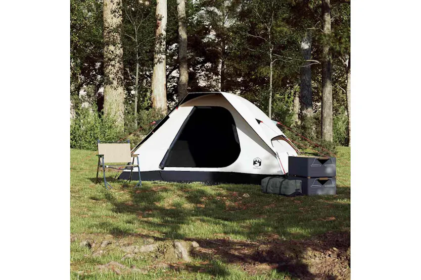 Vidaxl Camping Tent Dome 2-person White Blackout Fabric Waterproof Vidaxl Camping Tent Dome 2-person White Blackout Fabric Waterproof