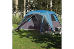 Vidaxl Family Tent With Porch 6-person Blue Waterproof Vidaxl Family Tent With Porch 6-person Blue Waterproof