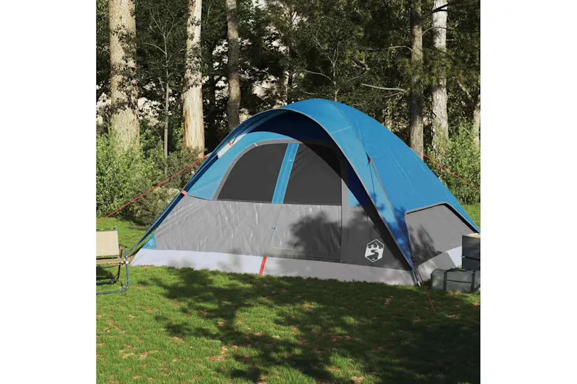Vidaxl Family Tent Dome 6-person Blue Waterproof Vidaxl Family Tent Dome 6-person Blue Waterproof
