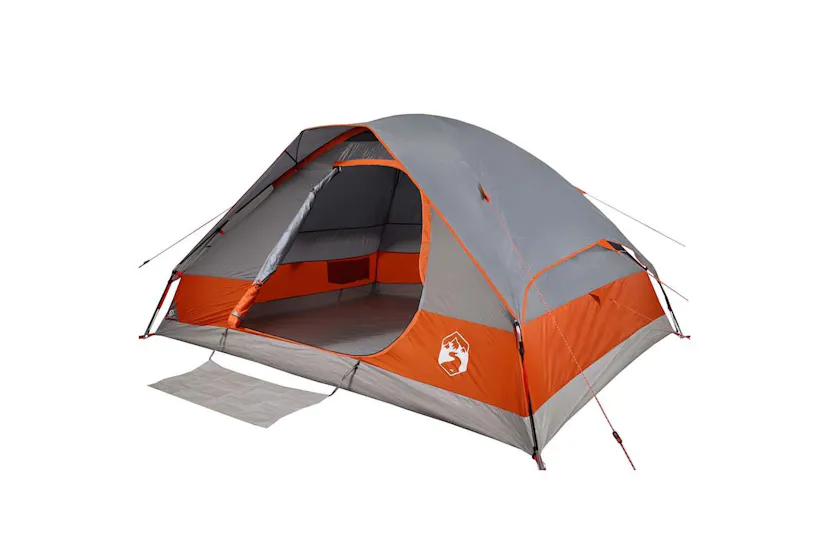 Vidaxl Family Tent Dome 6-person Grey And Orange Waterproof Vidaxl Family Tent Dome 6-person Grey And Orange Waterproof