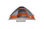 Vidaxl Family Tent Dome 6-person Grey And Orange Waterproof Vidaxl Family Tent Dome 6-person Grey And Orange Waterproof