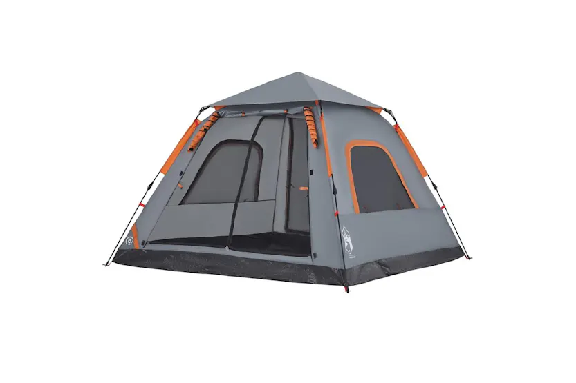 Vidaxl Camping Tent Dome 5-person Grey And Orange Quick Release Vidaxl Camping Tent Dome 5-person Grey And Orange Quick Release