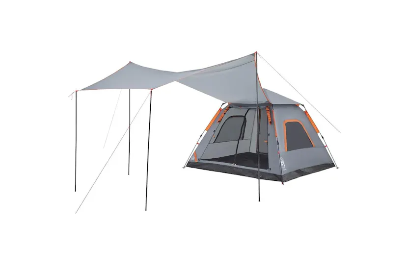 Vidaxl Camping Tent Dome 5-person Grey And Orange Quick Release Vidaxl Camping Tent Dome 5-person Grey And Orange Quick Release