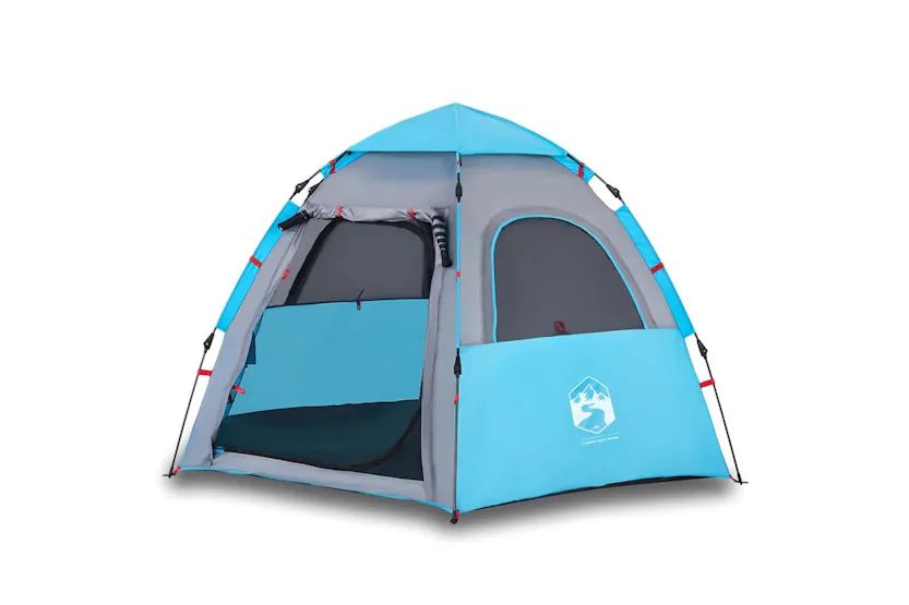 Vidaxl Camping Tent Cabin 4-person Blue Quick Release Vidaxl Camping Tent Cabin 4-person Blue Quick Release