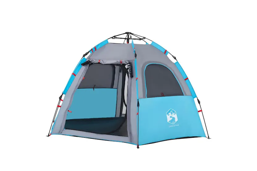 Vidaxl Camping Tent Cabin 4-person Blue Quick Release Vidaxl Camping Tent Cabin 4-person Blue Quick Release