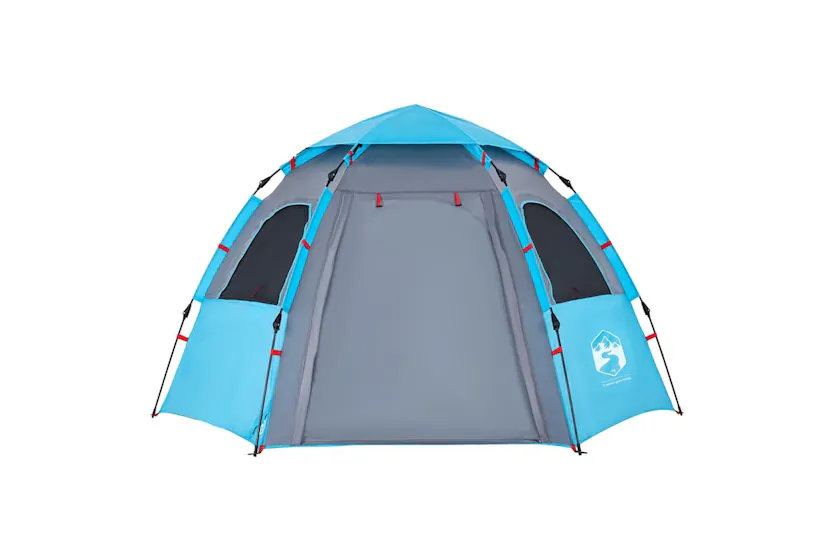 Vidaxl Camping Tent Cabin 4-person Blue Quick Release Vidaxl Camping Tent Cabin 4-person Blue Quick Release
