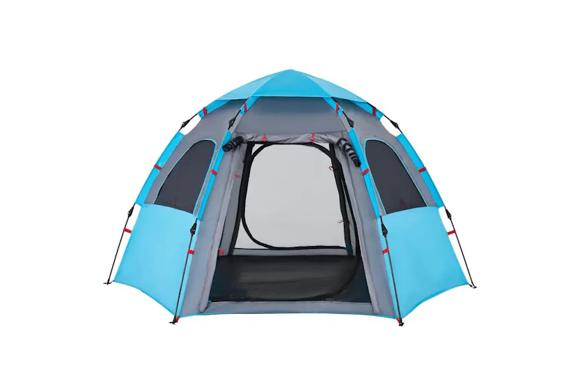 Vidaxl Camping Tent Cabin 4-person Blue Quick Release Vidaxl Camping Tent Cabin 4-person Blue Quick Release