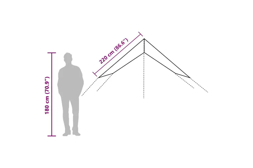 Vidaxl Camping Tarp Green 420x440 Cm Waterproof Vidaxl Camping Tarp Green 420x440 Cm Waterproof