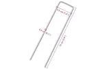 Vidaxl Ground Pegs U Shape 25 Pcs 15x3.5 Cm Galvanised Steel Vidaxl Ground Pegs U Shape 25 Pcs 15x3.5 Cm Galvanised Steel