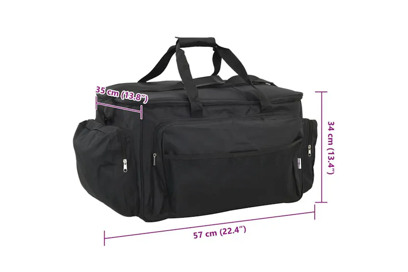 Vidaxl Fishing Bag Waterproof Black Oxford Fabric Vidaxl Fishing Bag Waterproof Black Oxford Fabric