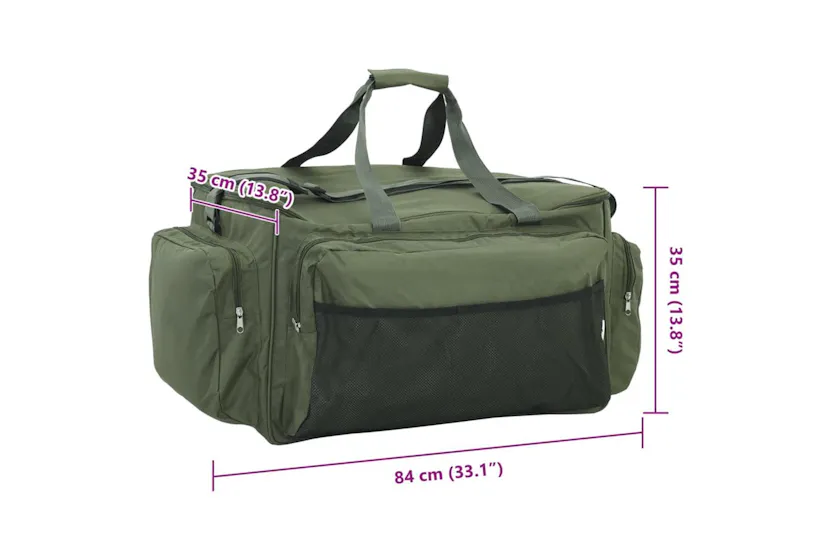 Vidaxl Fishing Bag Waterproof Dark Green Oxford Fabric Vidaxl Fishing Bag Waterproof Dark Green Oxford Fabric