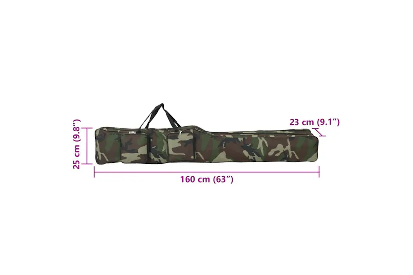 Vidaxl Fishing Rod Bag Green Camouflage 160 Cm Oxford Fabric Vidaxl Fishing Rod Bag Green Camouflage 160 Cm Oxford Fabric
