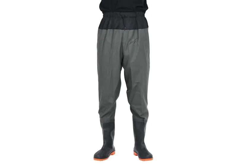 Vidaxl Waist Waders With Boots Dark Green Size 43 Vidaxl Waist Waders With Boots Dark Green Size 43
