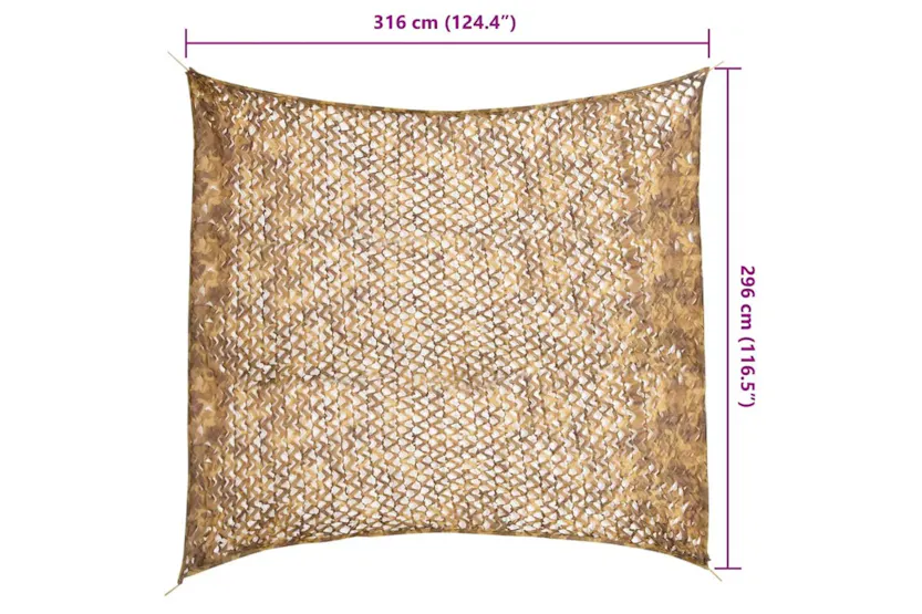 Vidaxl Camouflage Net With Storage Bag 316x296 Cm Sand Vidaxl Camouflage Net With Storage Bag 316x296 Cm Sand