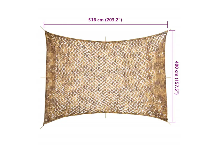 Vidaxl Camouflage Net With Storage Bag 516x400 Cm Sand Vidaxl Camouflage Net With Storage Bag 516x400 Cm Sand