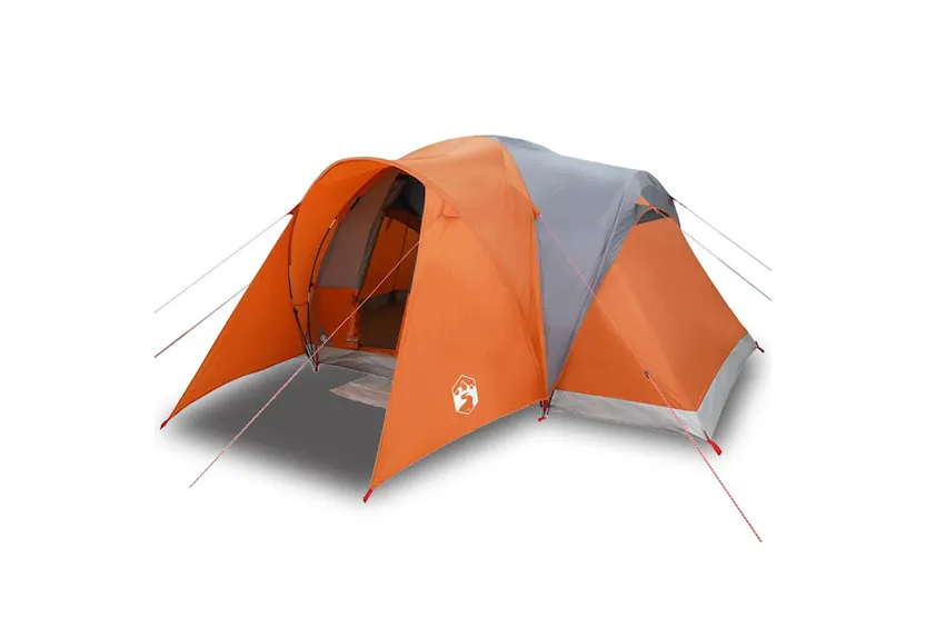 Vidaxl Family Tent Dome 6-person Grey And Orange Waterproof Vidaxl Family Tent Dome 6-person Grey And Orange Waterproof