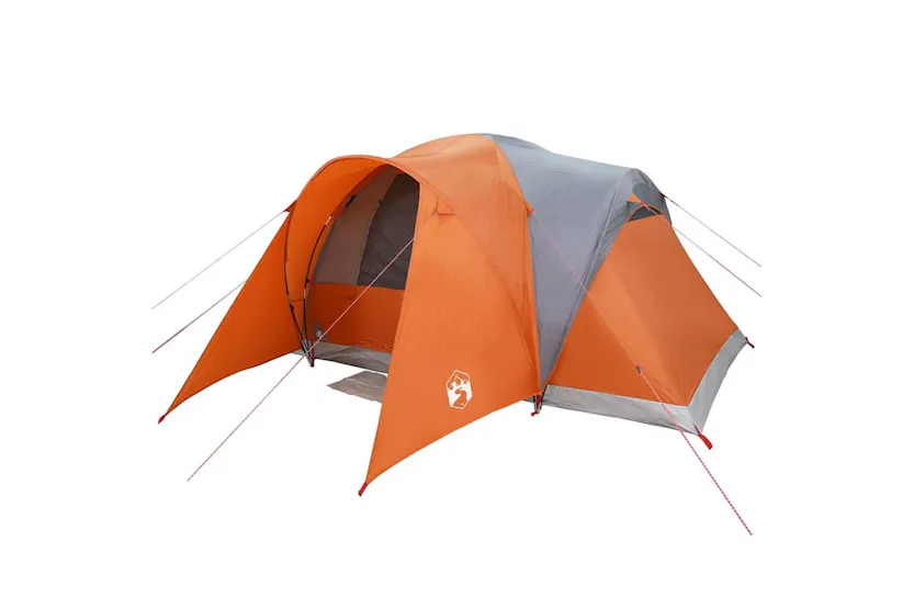 Vidaxl Family Tent Dome 6-person Grey And Orange Waterproof Vidaxl Family Tent Dome 6-person Grey And Orange Waterproof