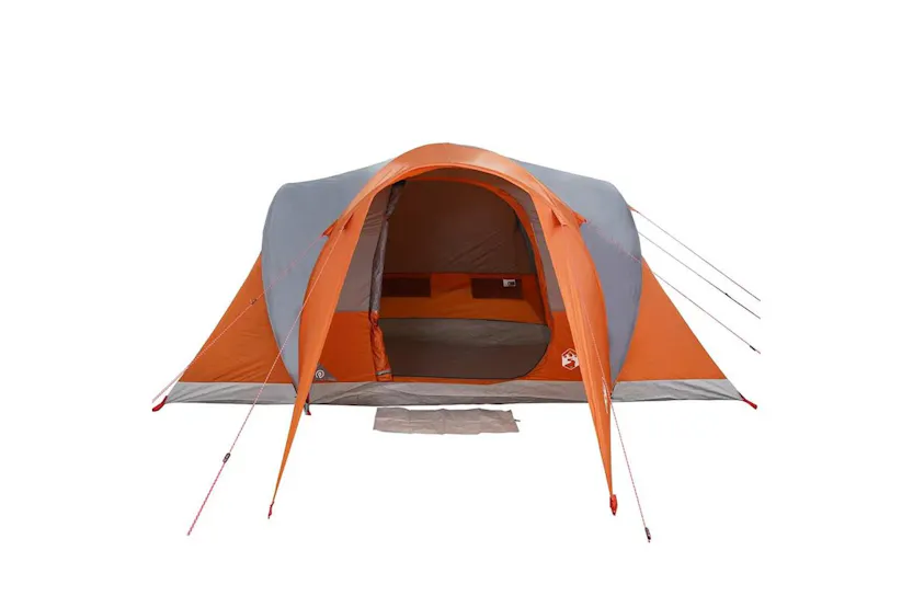 Vidaxl Family Tent Dome 6-person Grey And Orange Waterproof Vidaxl Family Tent Dome 6-person Grey And Orange Waterproof