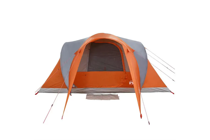 Vidaxl Family Tent Dome 6-person Grey And Orange Waterproof Vidaxl Family Tent Dome 6-person Grey And Orange Waterproof
