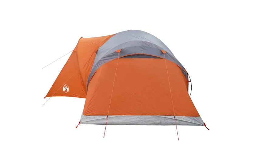 Vidaxl Family Tent Dome 6-person Grey And Orange Waterproof Vidaxl Family Tent Dome 6-person Grey And Orange Waterproof