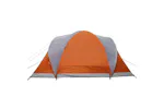 Vidaxl Family Tent Dome 6-person Grey And Orange Waterproof Vidaxl Family Tent Dome 6-person Grey And Orange Waterproof