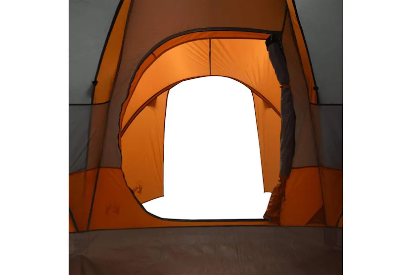 Vidaxl Family Tent Dome 6-person Grey And Orange Waterproof Vidaxl Family Tent Dome 6-person Grey And Orange Waterproof