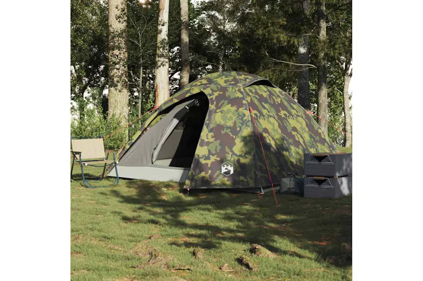 Vidaxl Camping Tent Dome 3-person Camouflage Waterproof Vidaxl Camping Tent Dome 3-person Camouflage Waterproof