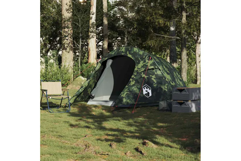 Vidaxl Camping Tent Tunnel 3-person Camouflage Waterproof Vidaxl Camping Tent Tunnel 3-person Camouflage Waterproof