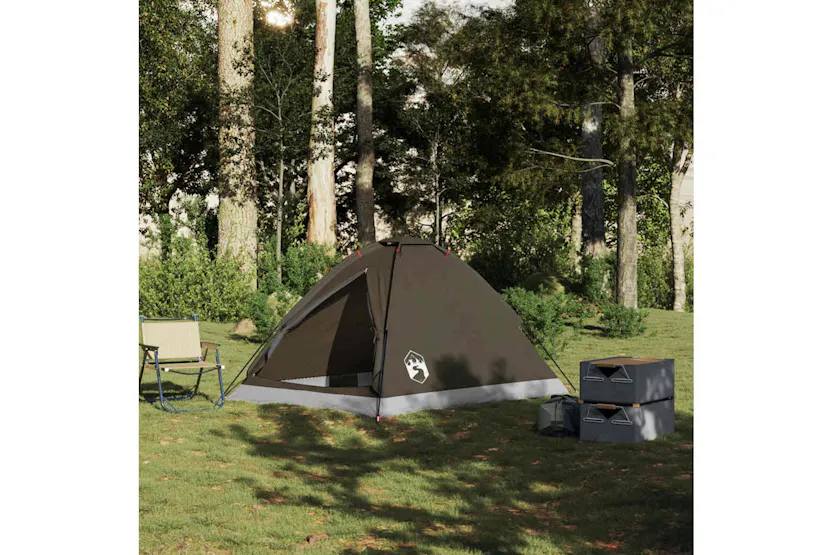 Vidaxl Camping Tent Dome 2-person Brown Waterproof Vidaxl Camping Tent Dome 2-person Brown Waterproof