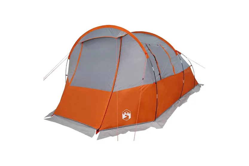 Vidaxl Camping Tent Tunnel 4-person Grey And Orange Waterproof Vidaxl Camping Tent Tunnel 4-person Grey And Orange Waterproof