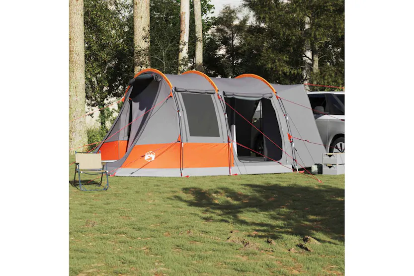 Vidaxl Car Tent 2-person Grey And Orange Waterproof Vidaxl Car Tent 2-person Grey And Orange Waterproof