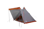 Vidaxl Family Tent Tipi 6-person Grey And Orange Waterproof Vidaxl Family Tent Tipi 6-person Grey And Orange Waterproof