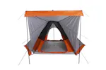 Vidaxl Family Tent Tipi 6-person Grey And Orange Waterproof Vidaxl Family Tent Tipi 6-person Grey And Orange Waterproof