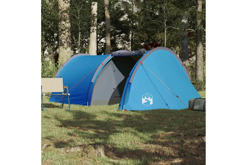 Vidaxl Camping Tent Tunnel 4-person Blue Waterproof Vidaxl Camping Tent Tunnel 4-person Blue Waterproof