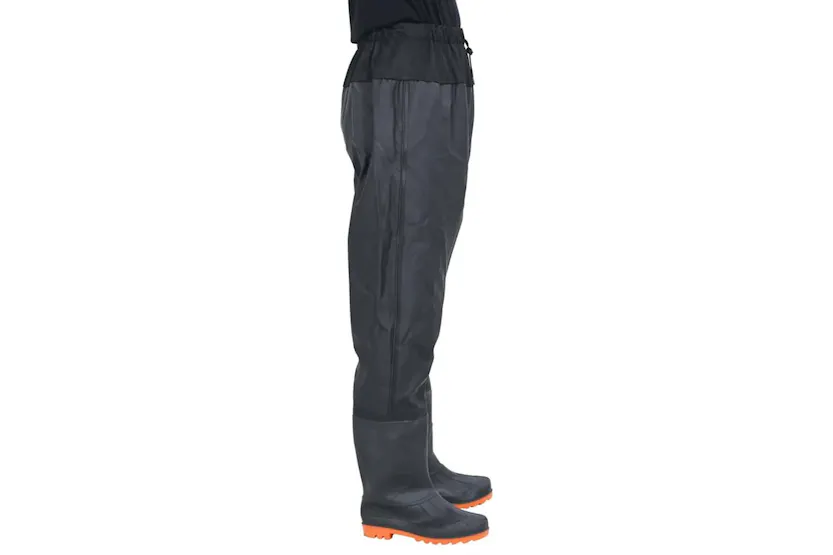 Vidaxl Waist Waders With Boots Black Size 39 Vidaxl Waist Waders With Boots Black Size 39