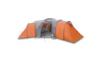 Vidaxl Family Tent Dome 12-person Grey And Orange Waterproof Vidaxl Family Tent Dome 12-person Grey And Orange Waterproof