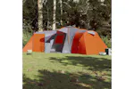 Vidaxl Family Tent Dome 12-person Grey And Orange Waterproof Vidaxl Family Tent Dome 12-person Grey And Orange Waterproof