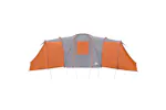 Vidaxl Family Tent Dome 12-person Grey And Orange Waterproof Vidaxl Family Tent Dome 12-person Grey And Orange Waterproof