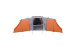 Vidaxl Family Tent Dome 12-person Grey And Orange Waterproof Vidaxl Family Tent Dome 12-person Grey And Orange Waterproof