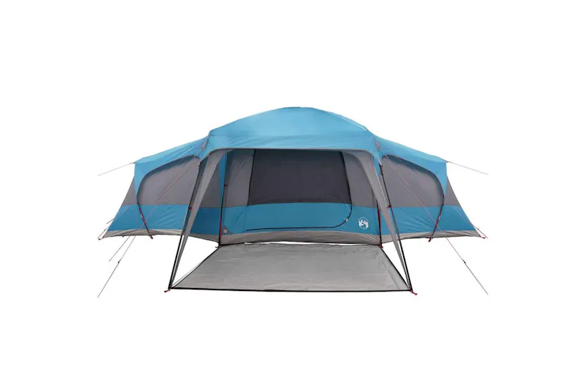 Vidaxl Family Tent With Porch Dome 9-person Blue Waterproof Vidaxl Family Tent With Porch Dome 9-person Blue Waterproof