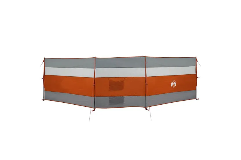 Vidaxl Camping Windbreak Grey And Orange 508x130 Cm Waterproof Vidaxl Camping Windbreak Grey And Orange 508x130 Cm Waterproof