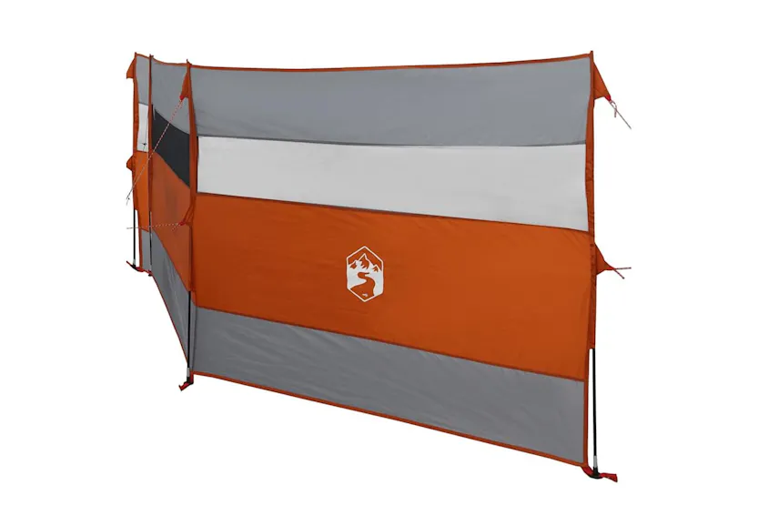 Vidaxl Camping Windbreak Grey And Orange 508x130 Cm Waterproof Vidaxl Camping Windbreak Grey And Orange 508x130 Cm Waterproof