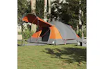 Vidaxl Family Tent Tunnel 8-person Grey And Orange Waterproof Vidaxl Family Tent Tunnel 8-person Grey And Orange Waterproof