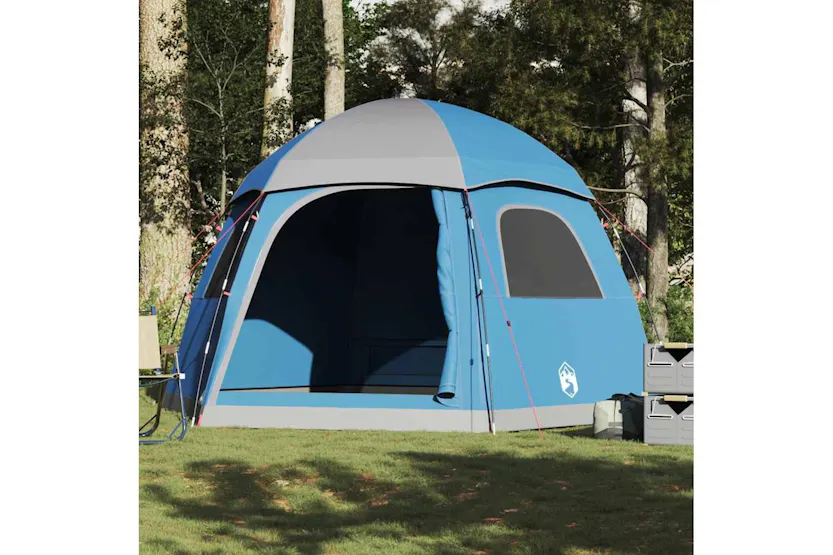 Vidaxl Family Tent Igloo 6-person Blue Waterproof Vidaxl Family Tent Igloo 6-person Blue Waterproof